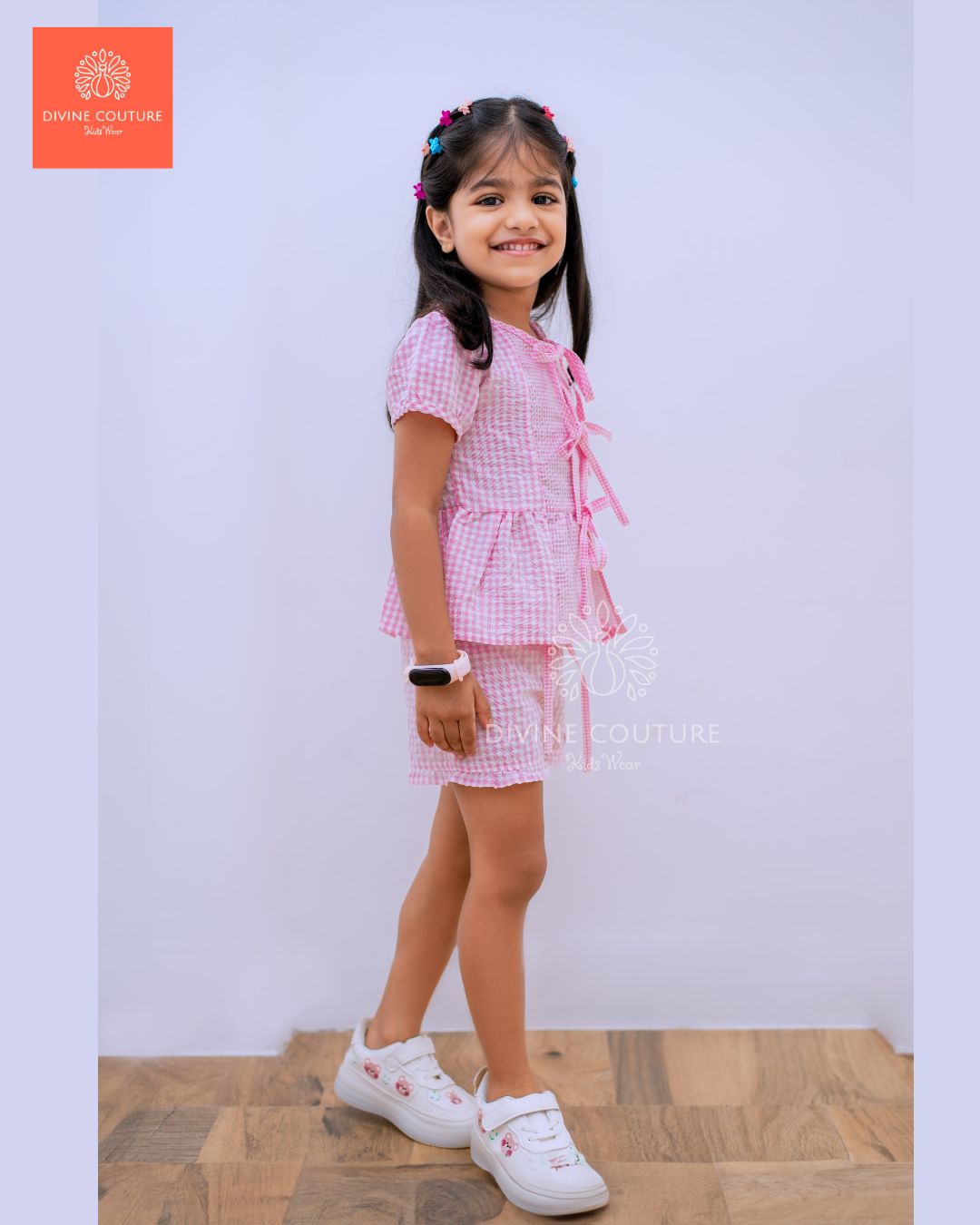 3.Peony Pink Tie-up Set