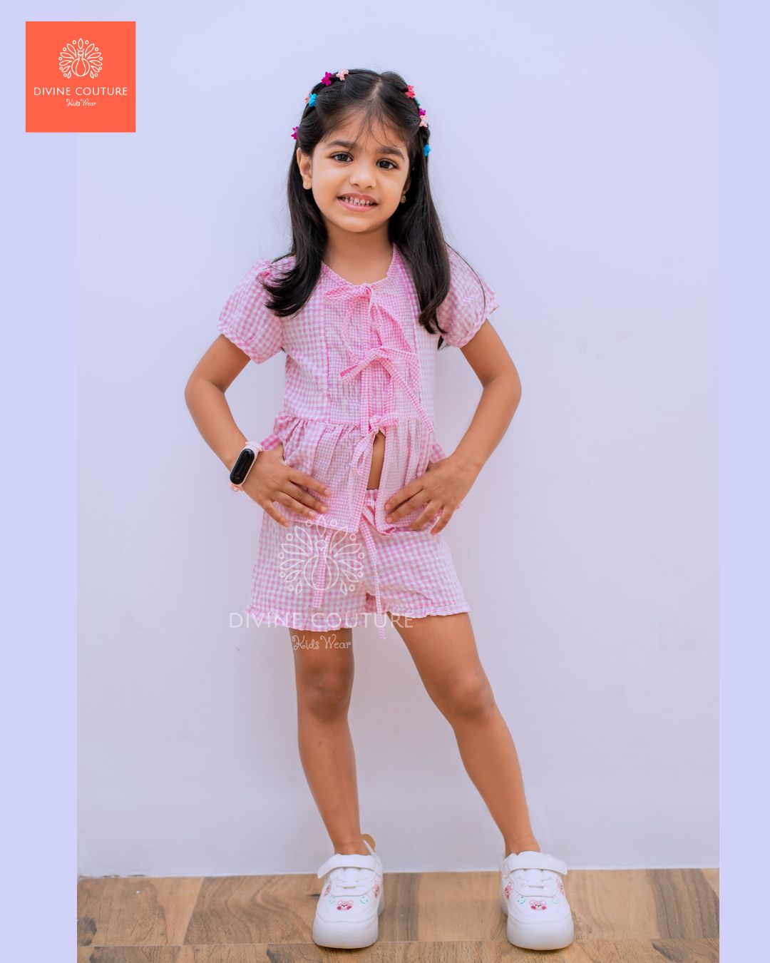 3.Peony Pink Tie-up Set