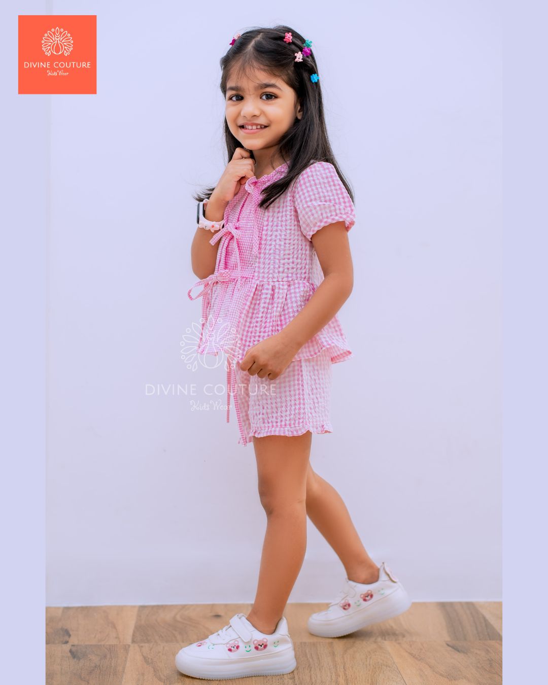 3.Peony Pink Tie-up Set