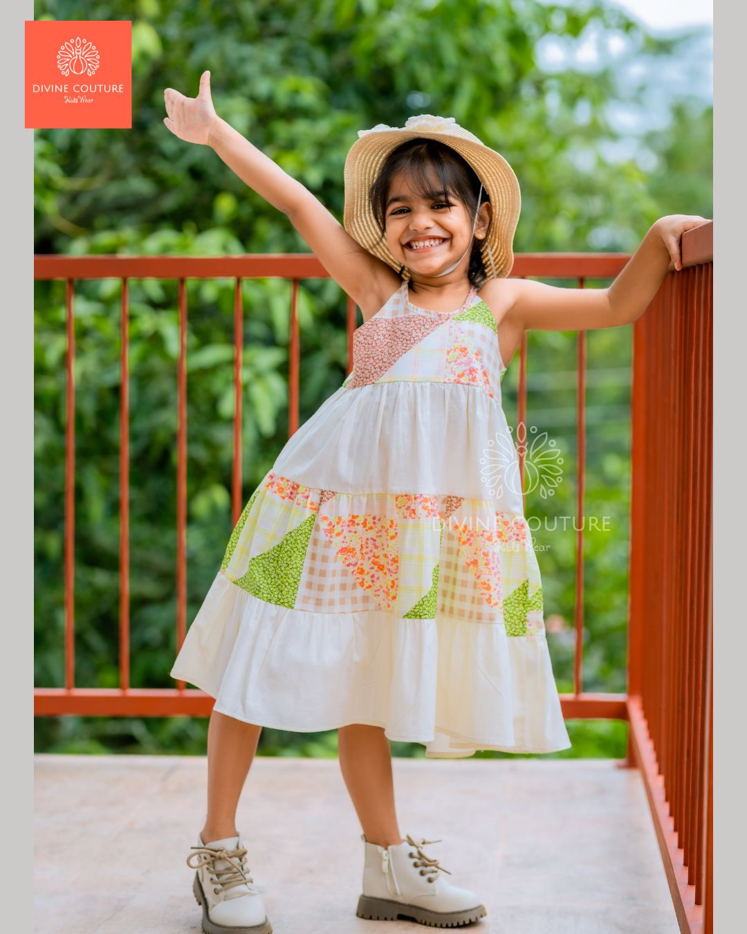 3,Bohemian Patchwork Sundress